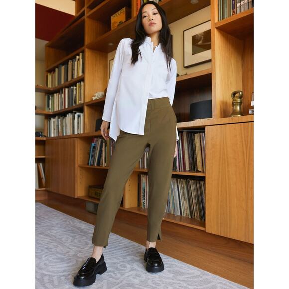 Aday Straight Up Dress Pants in Olive Green sz XL - Picture 2 of 9